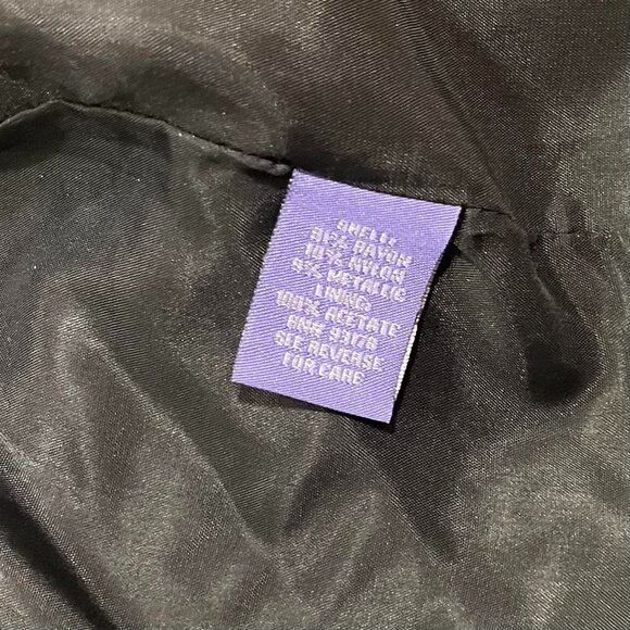 Vivienne Tam Women's Metallic Open Black Cropped Blazer, Size S - Picture 6 of 6